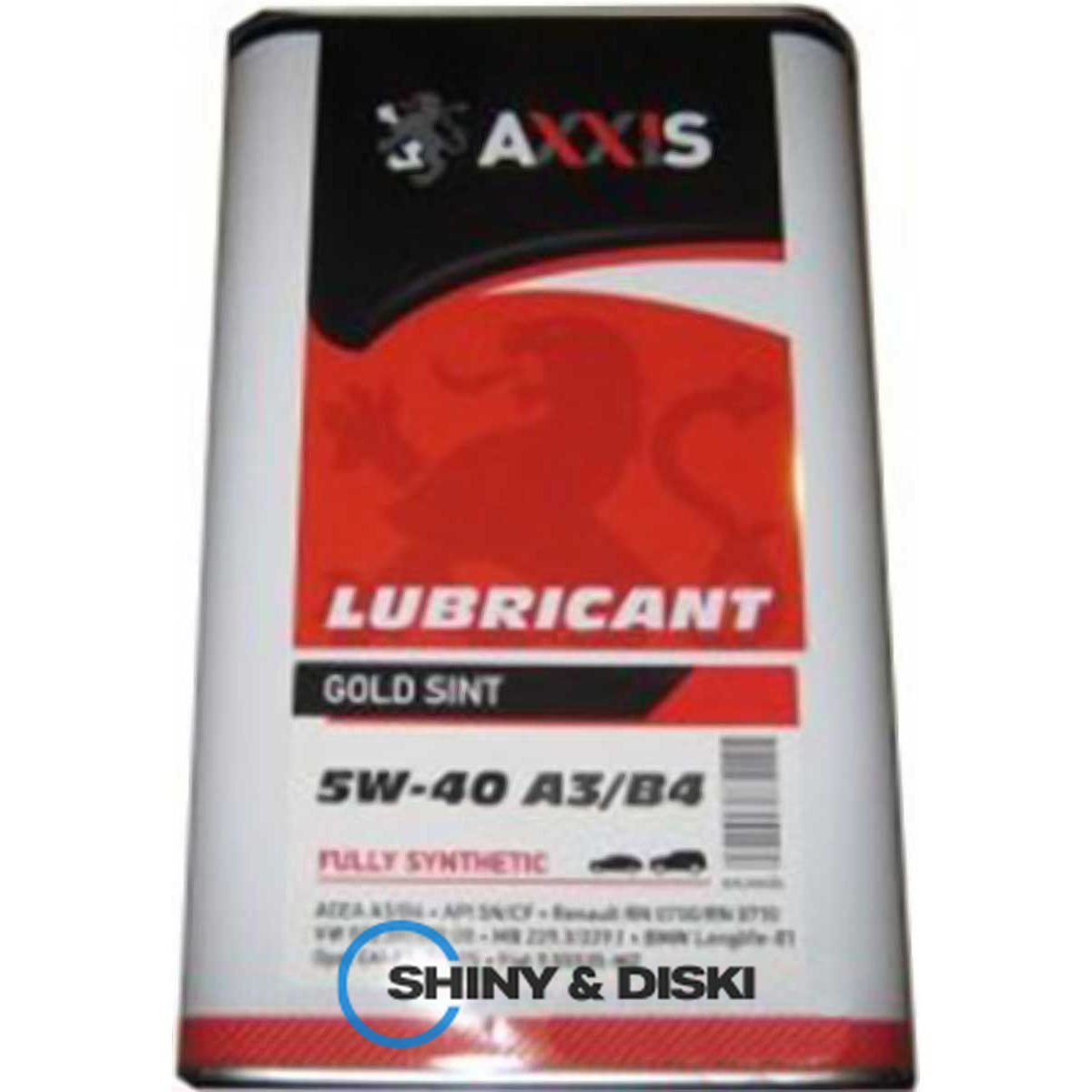 axxis gold sint 5w-40 a3/b4 (1л)