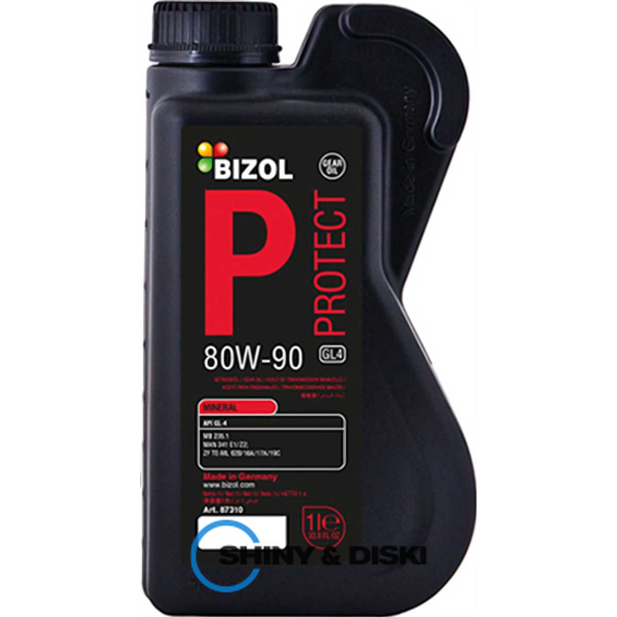 bizol protect gear oil gl4 80w-90 (1л)