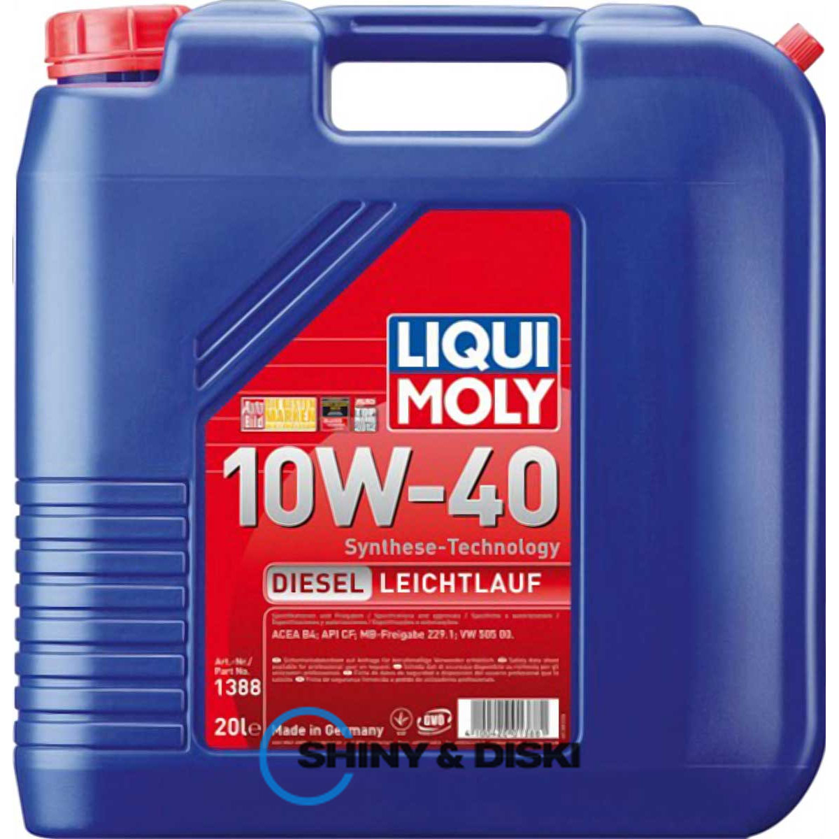 liqui moly diesel leichtlauf 10w-40 (20л)