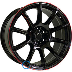 Off Road Wheels OW1012 Glossy Black Red Line Riva Red R18 W8 PCD6x139.7 ET10 DIA110.5