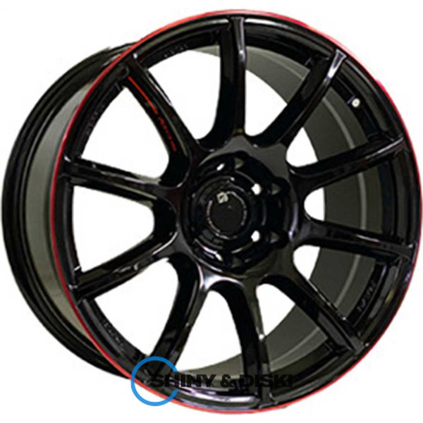 Купити диски Off Road Wheels OW1012 Glossy Black Red Line Riva Red R20 W8.5 PCD6x139.7 ET10 DIA110.5