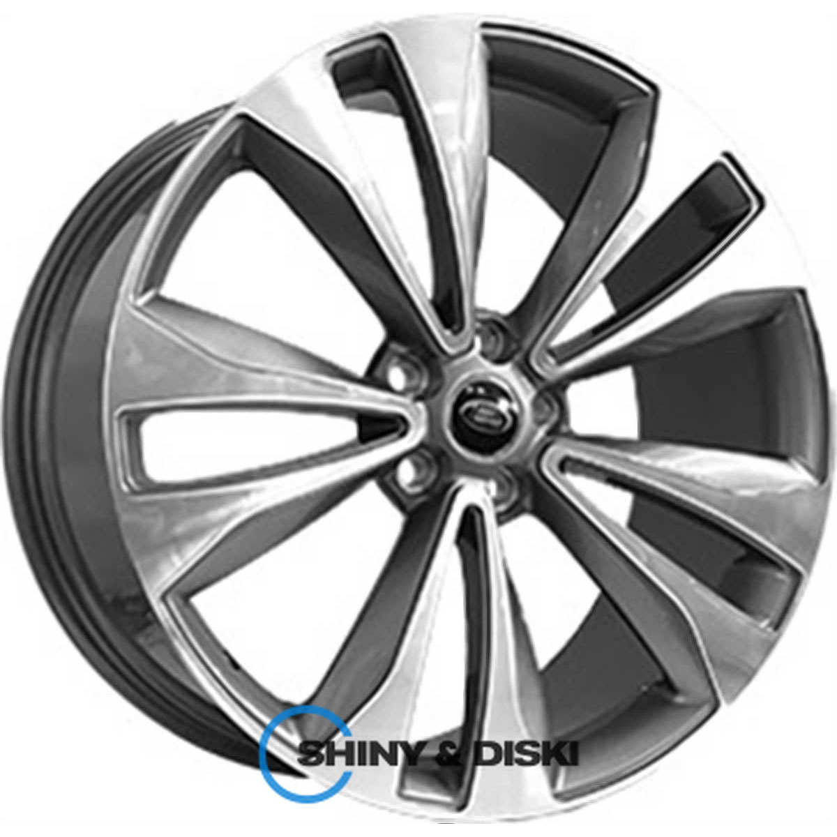 replica forged lr2225 gloss graphite with machined face r22 w9.5 pcd5x120 et49 dia72.5