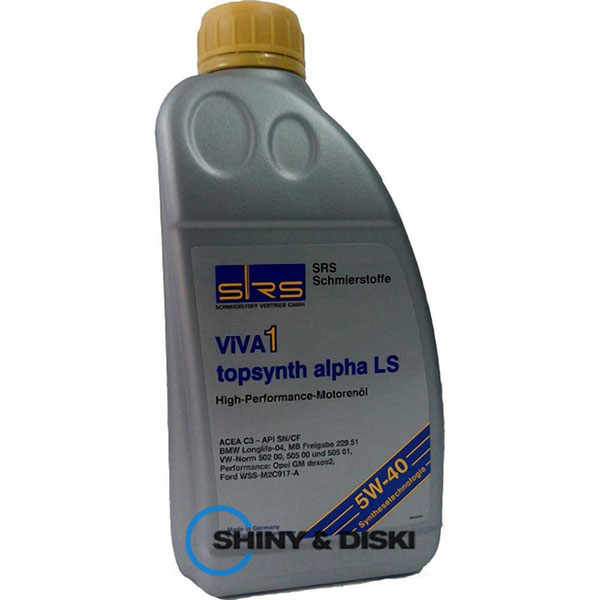 Купить масло SRS ViVA 1 topsynth alpha LS 5W-40 (1л)
