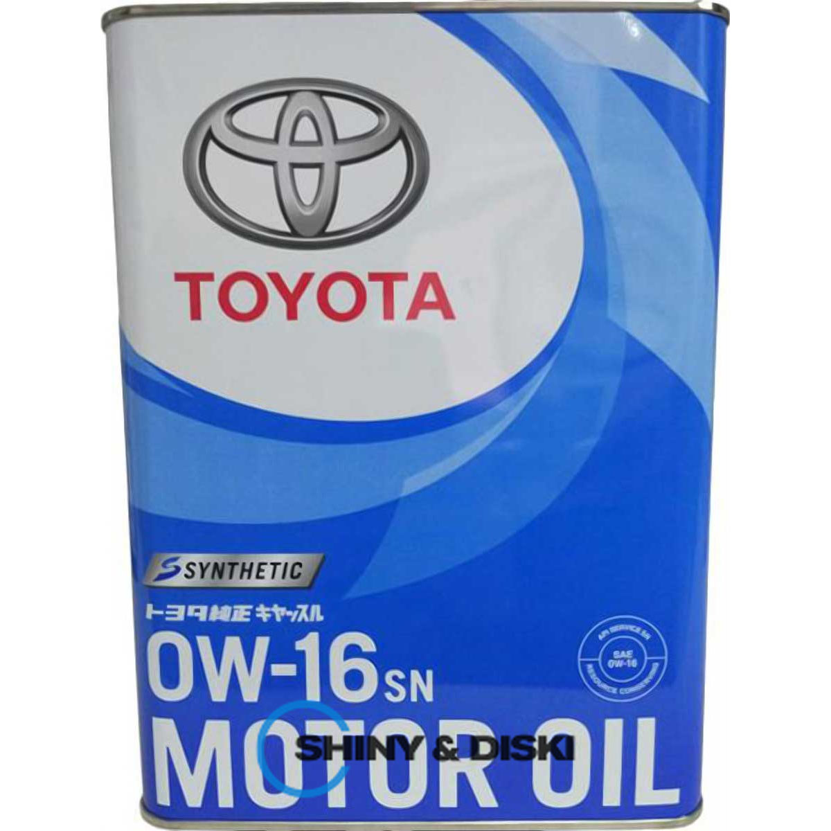 toyota motor oil 0w-16 sn (4л)