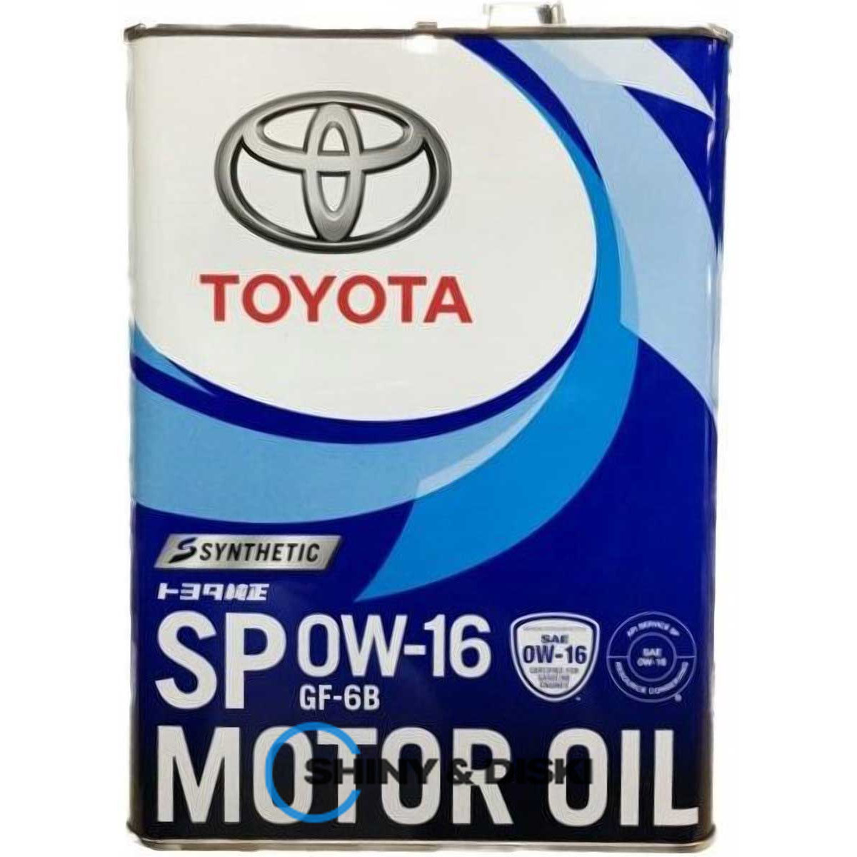 toyota synthetic motor oil 0w-16 sp/gf-6b (4л)