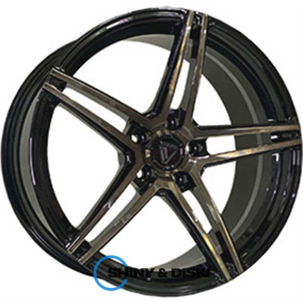 vissol forged f-1116 gloss black with dark machined face