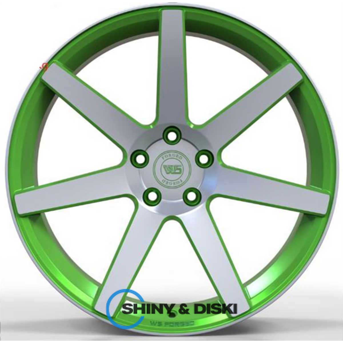 ws forged ws1245 matte green with machined face