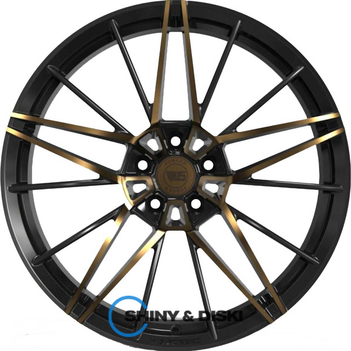 ws forged ws2124 gloss black with matte bronze face
