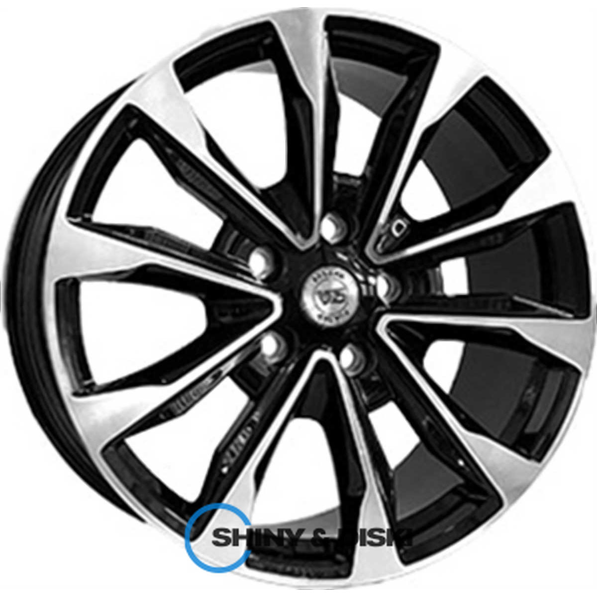 ws forged ws2155 gloss black with machined face r22 w9 pcd5x150 et50 dia110.1