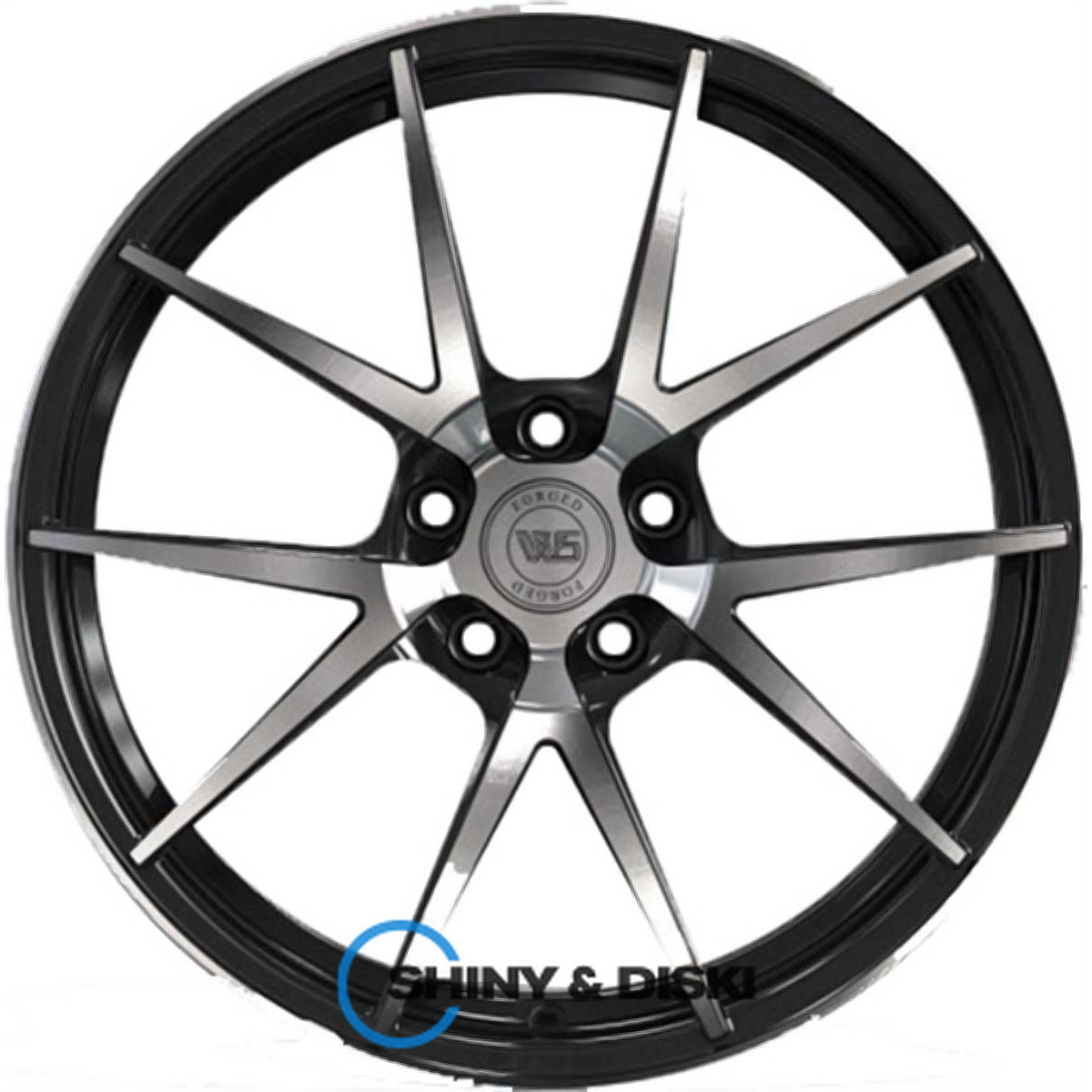 ws forged ws2259 gloss black with machined face r19 w8 pcd5x114.3 et45 dia67.1