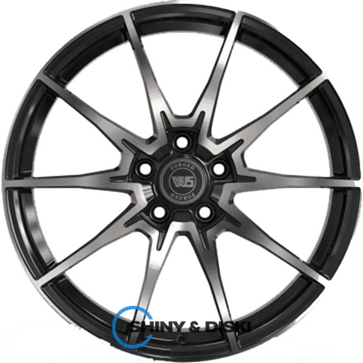 ws forged ws2260 gloss black with machined face r19 w8.5 pcd5x114.3 et50 dia64.1