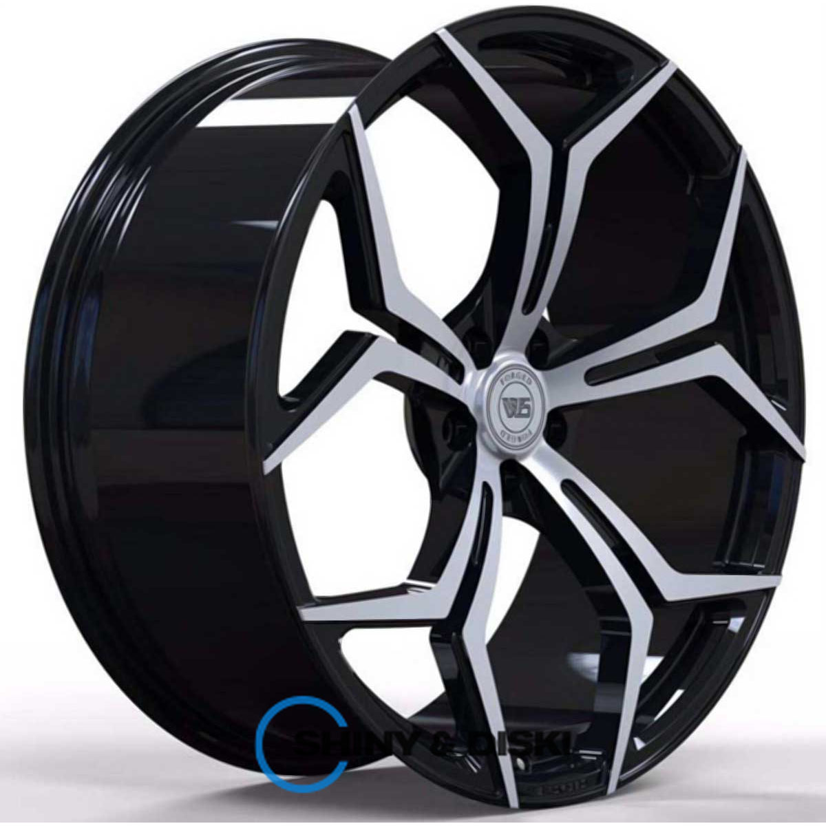 ws forged ws428b gloss black with machined face r22 w10.5 pcd5x112 et43 dia66.5