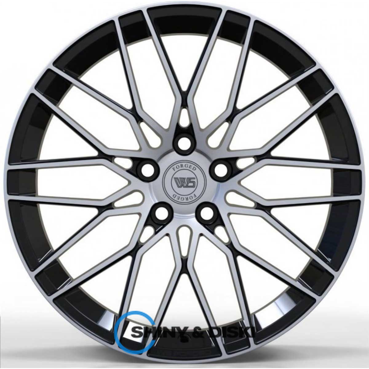 ws forged ws594c gloss black with machined face r19 w8 pcd5x114.3 et50 dia60.1
